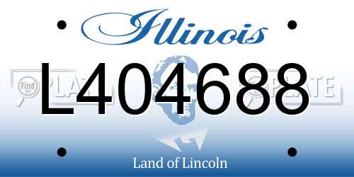 L404688 Illinois License Plate