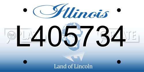 L405734 Illinois License Plate
