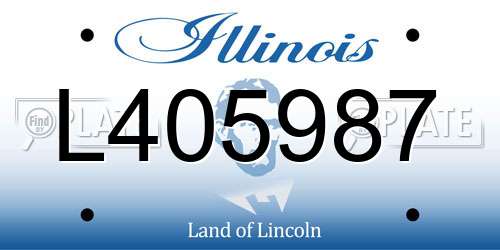 L405987 Illinois License Plate