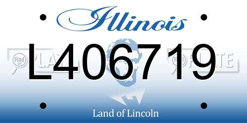 L406719 Illinois License Plate