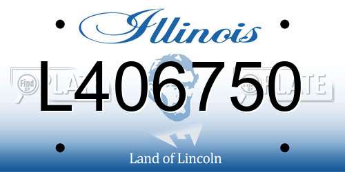 L406750 Illinois License Plate