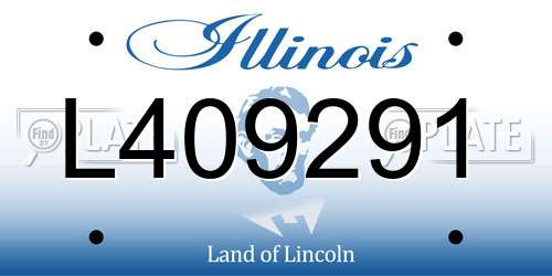 L409291 Illinois License Plate