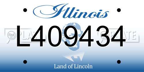 L409434 Illinois License Plate