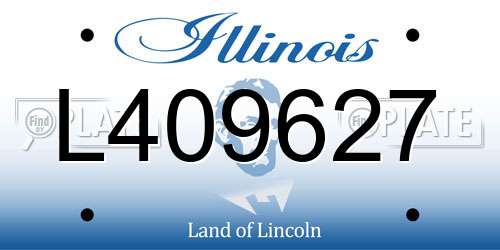 L409627 Illinois License Plate