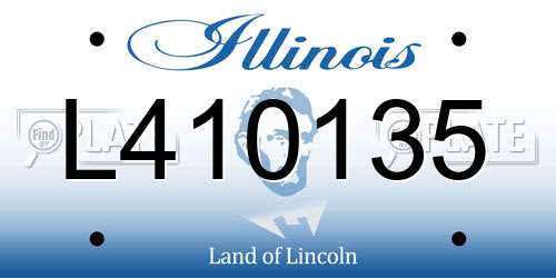 L410135 Illinois License Plate