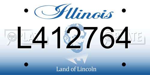 L412764 Illinois License Plate