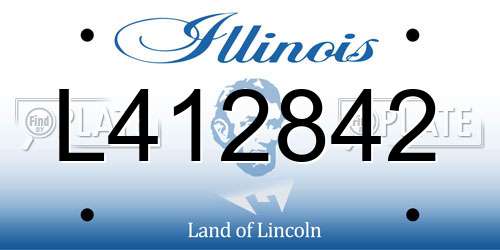 L412842 Illinois License Plate