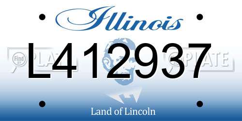L412937 Illinois License Plate
