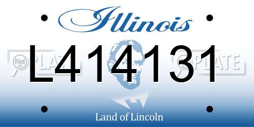 L414131 Illinois License Plate