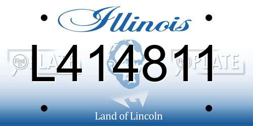 L414811 Illinois License Plate