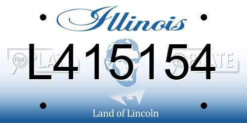 L415154 Illinois License Plate