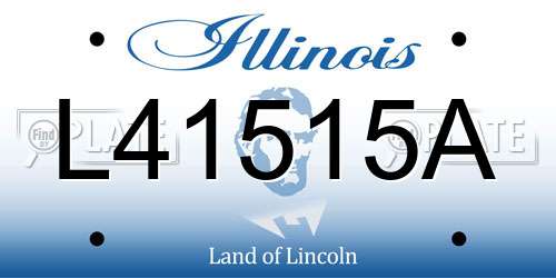 L41515A Illinois License Plate
