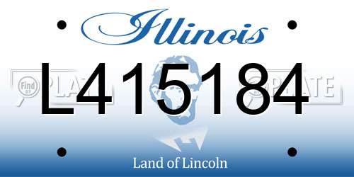 L415184 Illinois License Plate