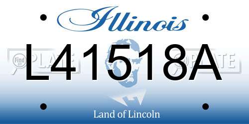 L41518A Illinois License Plate