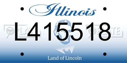 L415518 Illinois License Plate