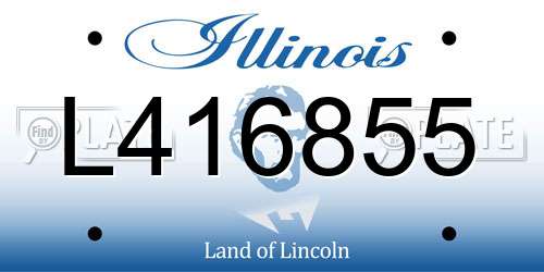 L416855 Illinois License Plate