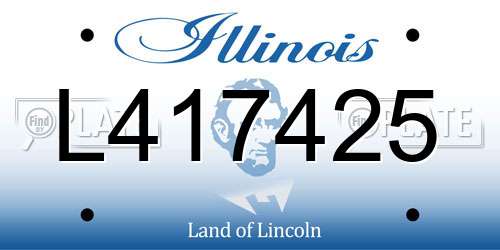 L417425 Illinois License Plate