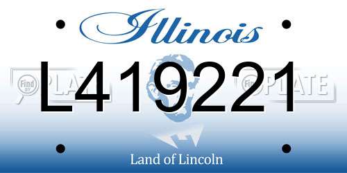 L419221 Illinois License Plate