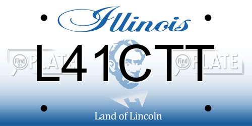 L41CTT Illinois License Plate