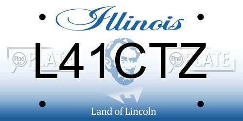 L41CTZ Illinois License Plate