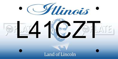 L41CZT Illinois License Plate