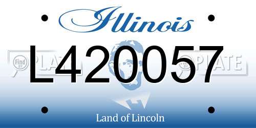 L420057 Illinois License Plate