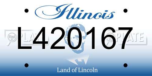 L420167 Illinois License Plate