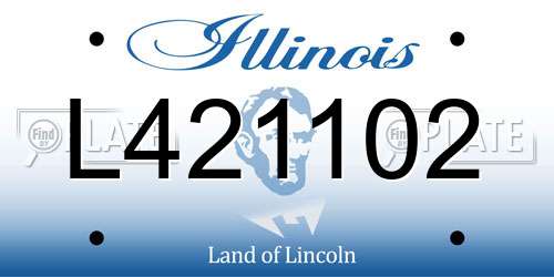 L421102 Illinois License Plate