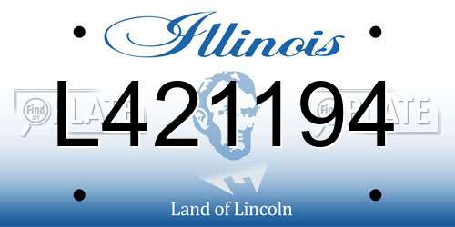 L421194 Illinois License Plate