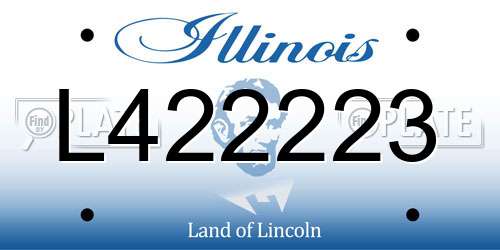 L422223 Illinois License Plate
