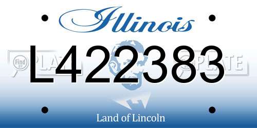 L422383 Illinois License Plate