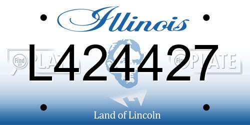 L424427 Illinois License Plate