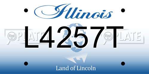 L4257T Illinois License Plate