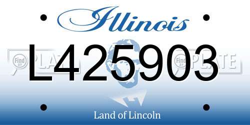 L425903 Illinois License Plate