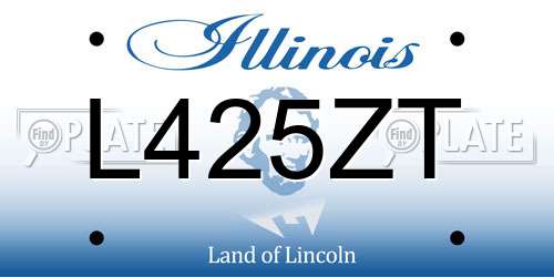 L425ZT Illinois License Plate