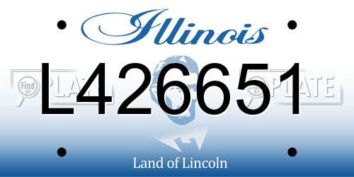 L426651 Illinois License Plate
