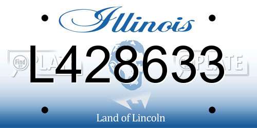 L428633 Illinois License Plate