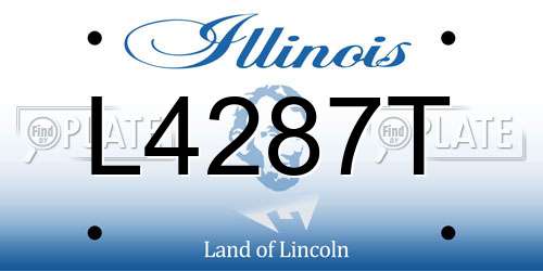 L4287T Illinois License Plate