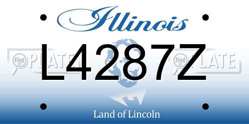 L4287Z Illinois License Plate