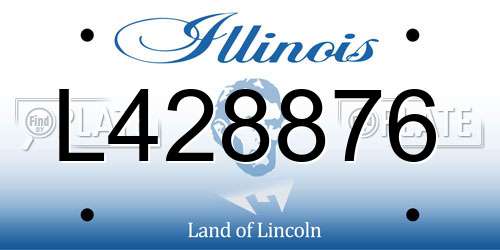 L428876 Illinois License Plate