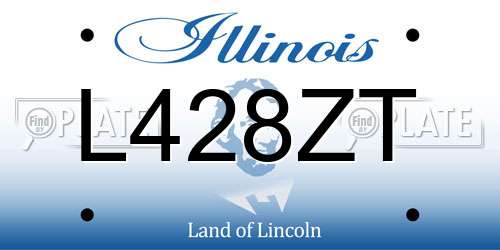 L428ZT Illinois License Plate