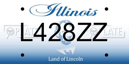 L428ZZ Illinois License Plate