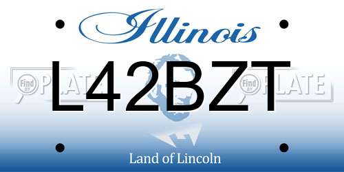 L42BZT Illinois License Plate