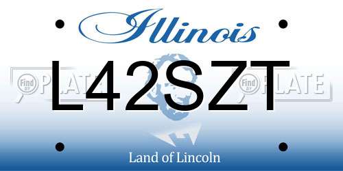 L42SZT Illinois License Plate