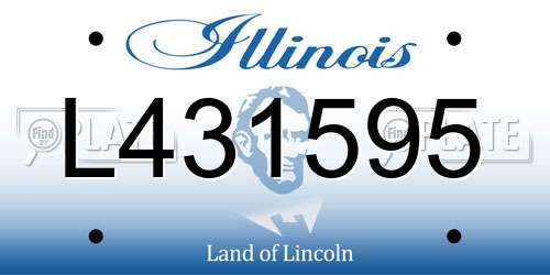 L431595 Illinois License Plate