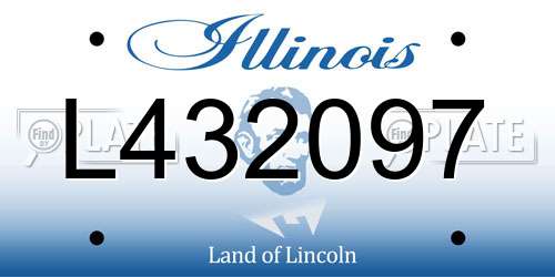 L432097 Illinois License Plate