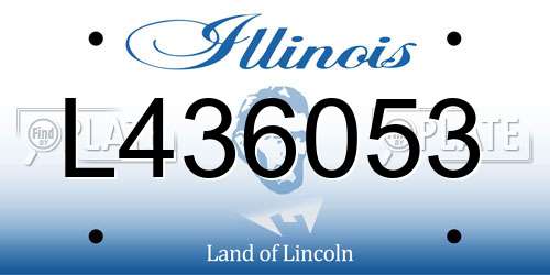 L436053 Illinois License Plate