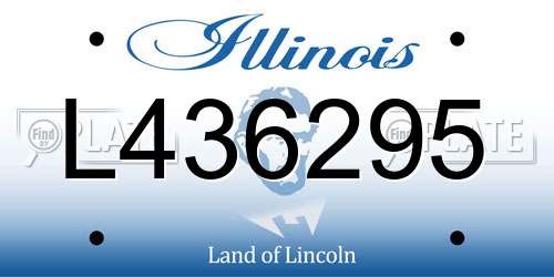 L436295 Illinois License Plate
