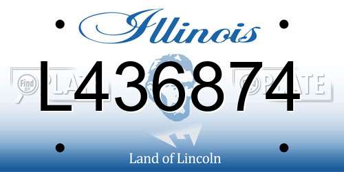 L436874 Illinois License Plate