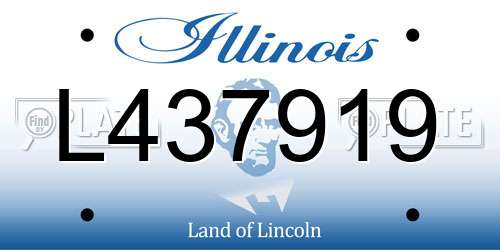 L437919 Illinois License Plate